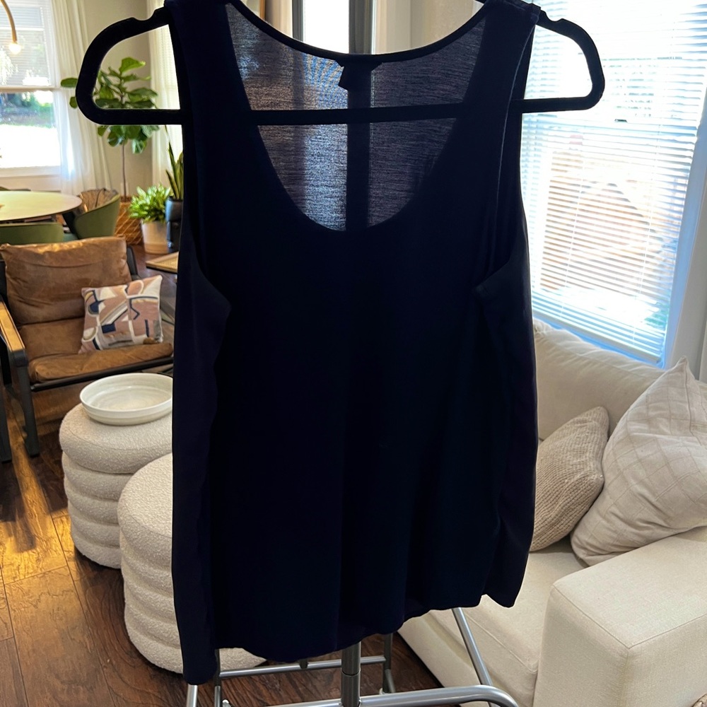 Deep Navy Ann Taylor wide strap tank